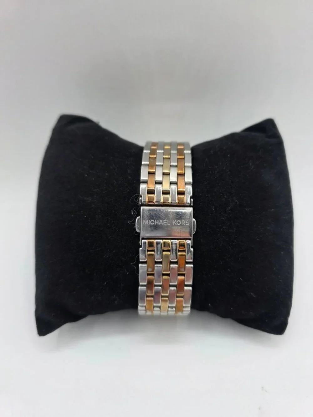 Michael Kors Womens MK3203 Silver, Gold Rose-Tones Watch Crystal Bezel